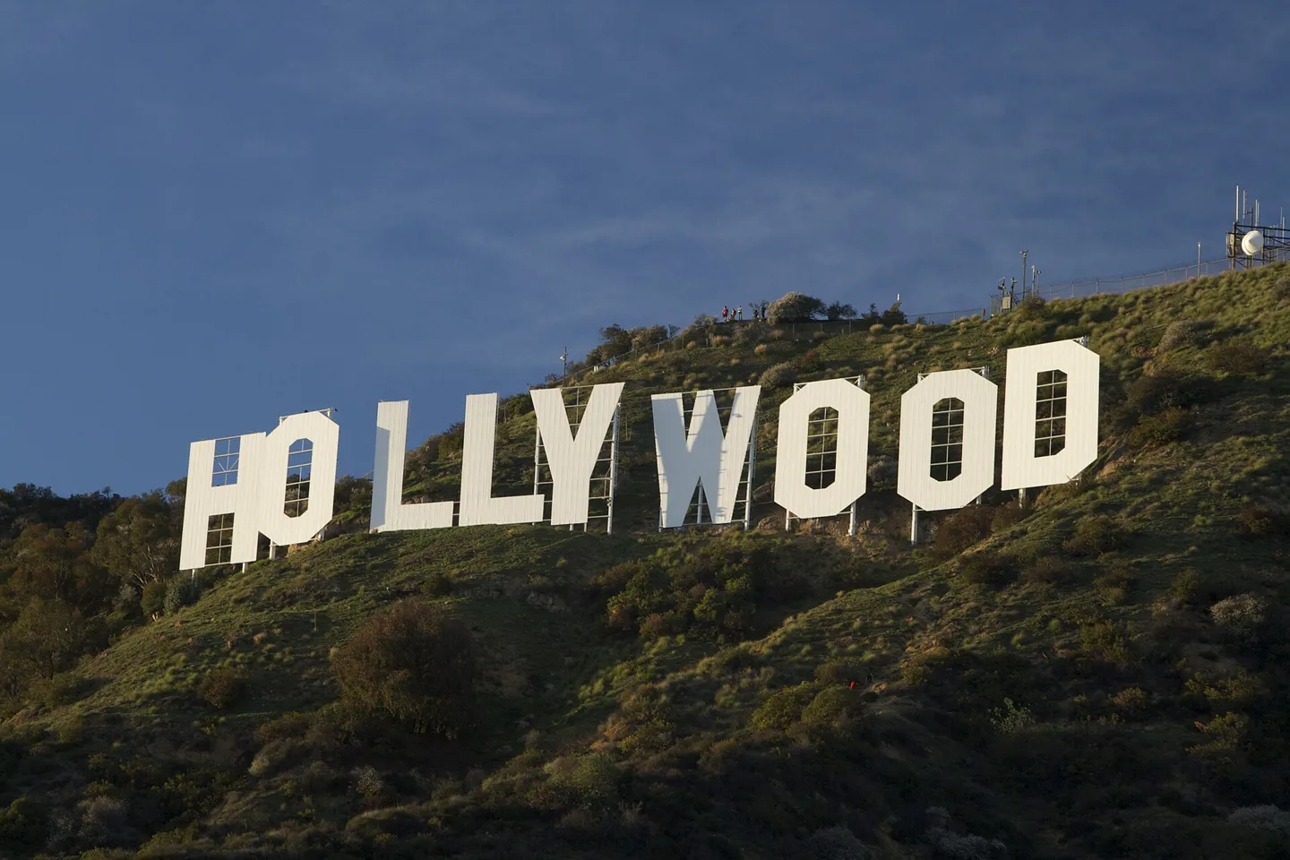 Hollywood sign on the hillside in Los Angeles